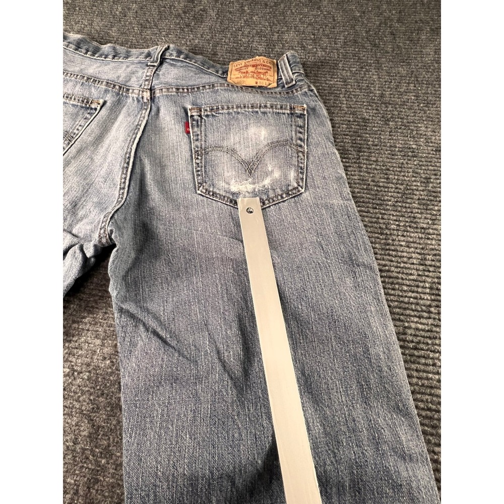 Levi's 559 Relaxed Straight Jeans Mens 36x32 Distressed Light Wash Denim Y2K - Picture 12 of 16